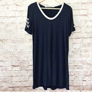 Michael Stars t Shirt dress lace up sleeve